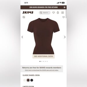 SKIMS Soft Smoothing Seamless Tshirt